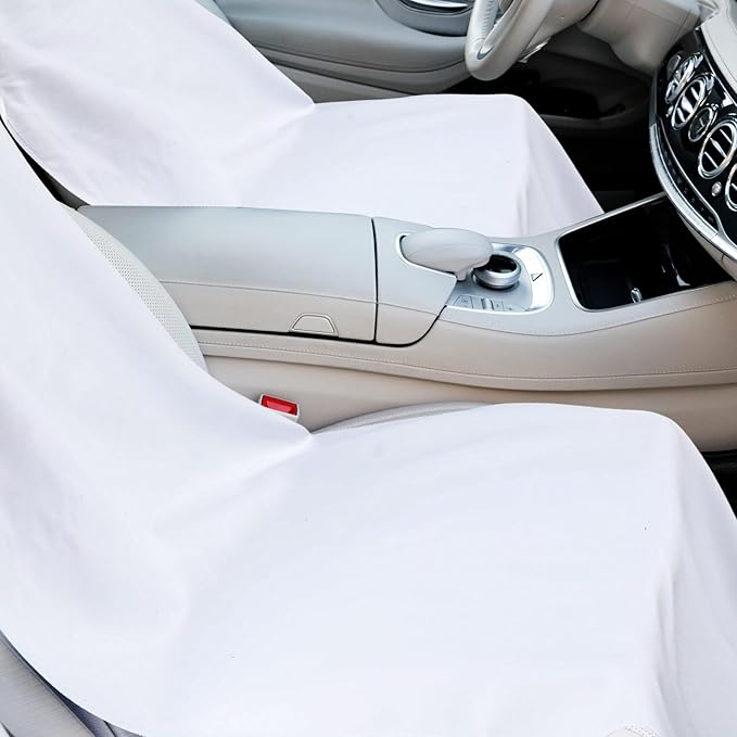 Hahafelt 2 Pack Car Seat Towel Covers with Storage Bag, 63 x 32 Inch Universal Non Slip Waterproof Sweat Protector for Car Truck, Gym Swimming Running, Machine Washable (Trust in God)