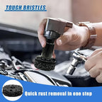 Wheel Hub Resurfacing Kit, Car Wheel Hub Rust Removal Tool Brake Hub Cleaning Kit for Lug Studs and Rotors, Inner Rim Cleaner Tool Fits Power Drill or 1/2" Impact Driven Wrenches (Black)