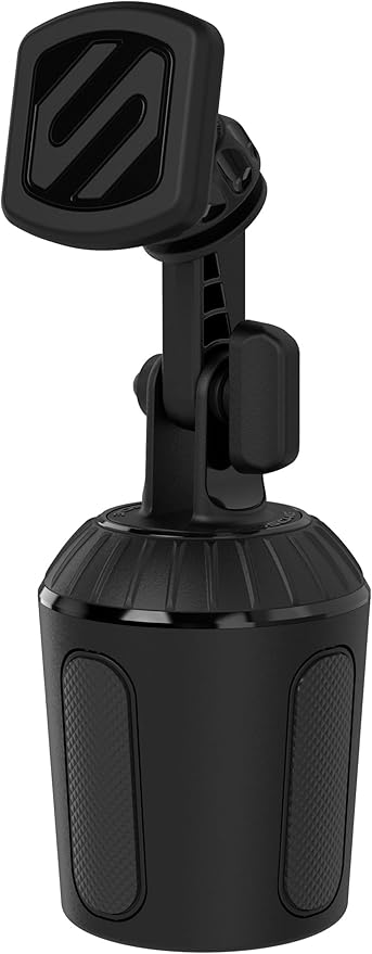Scosche Cup Holder Phone Holder for Car, Magnetic Cell Phone Holder with Adjustable Neck & 360° Rotation, Universal Car Mount for iPhone/Android, Fits Cup Holders Up to 3.5", Not MagSafe Compatible