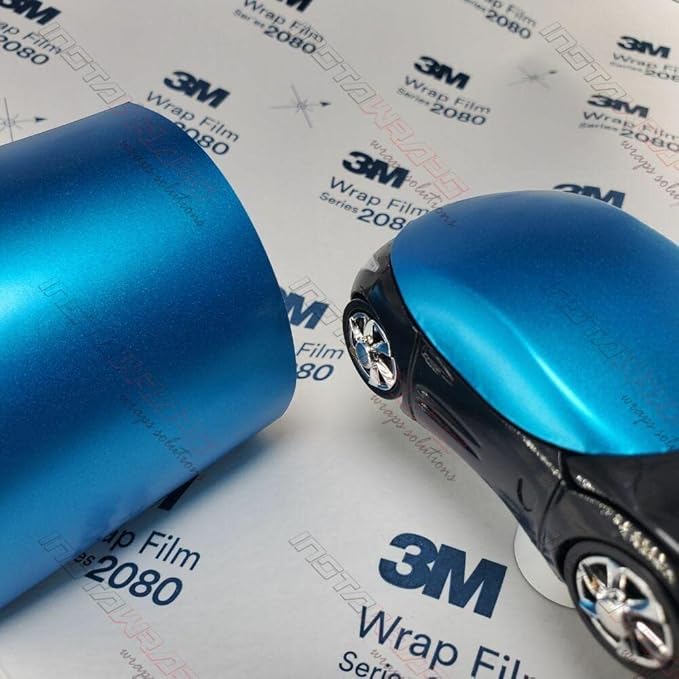 3M Car Wrap Roll 2080 Satin Ocean Shimmer | S327 | (5ft x 1ft (5 Sq/ft)) | Automotive Vinyl Wrap for Cars - Car Interior Wrap & Exterior | w/Free Instawraps Pro Glove