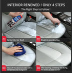 Glodway Leather Cleaner,Odor Eliminator With Brush,Foam Spray,Great For Car Interior,Seats,Leather,Fabric,Upholstery,Plastic,Dashboard More,Peach Scent,21.98 OZ