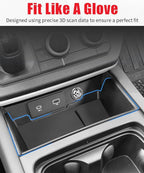 3PCS Center Console Organizer Compatible with 2020-2024 Land Rover Defender 90 110 130 (ONLY for Refrigerator Version) Armrest Storage Box Insert Tray Sets Interior Accessories