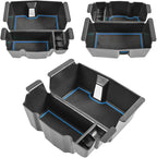 TACOBRO Center Console Organizer Compatible with Jeep Wrangler JL & JLU 2018 2019-2024 2025 2026 Accessories, Gladiator JT Truck 2020 2021 2022 2023-2026 Insert Tray Armrest Storage Box, Blue