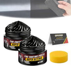 Premium Tire Coating & Trim Restorer, Tire Coating Paste, Long-Lasting Ceramic Coating & UV Protection, Bring Back the Original Deep Black Shine to Rubber and Plastic﻿(2pcs)