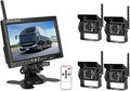 EVERSECU 4pcs Wireless Vehicle Backup Cameras Plus 7" Monitor Parking Assistance System for RV/SUV/Van/Pickup/Truck/Trailer Rear/Side/Front View System Switchable