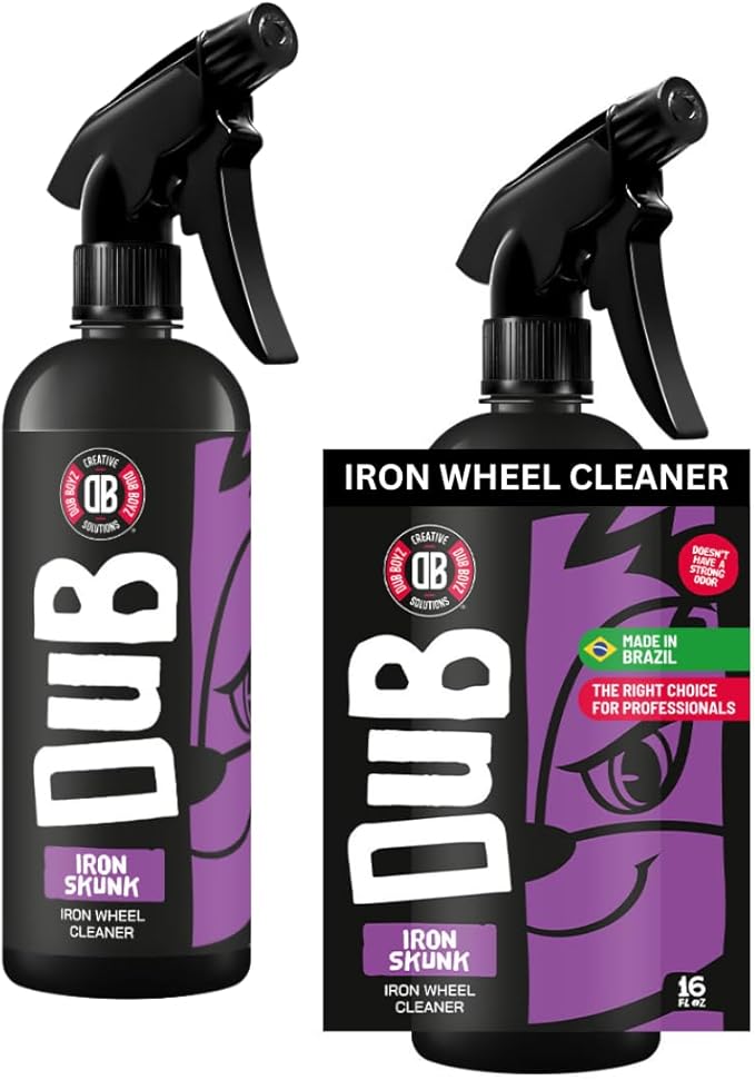DUB BOYZ Iron Skunk Iron Wheel Cleaner – 16 oz, Color-Changing, Fast-Acting, Safe for All Wheels, Brake Dust and Iron Contaminant Remover (16 Fl Oz) 2 UND