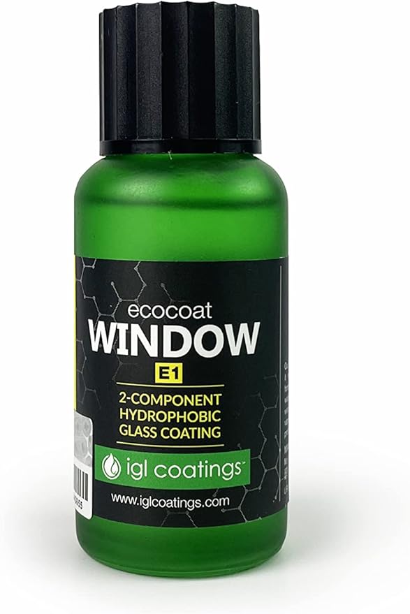IGL Ecocoat Window Hydrophobic Glass Coating (60ml) Ultimate Ceramic Coating DIY Kit