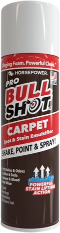 Horsepower Bull Shot Carpet Spot & Stain Remover, AS SEEN ON TV, Made In USA, Just Point & Spray, Stain-Lifting Foam-Action, Coffee, Soda, Wine, Grease, New & Old Stains & More