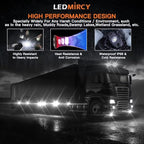 White Rock Lights,LEDMIRCY R1 Pure White LED Rock Lights Kit with Switch Wire Harness 20PCS for Trucks Off Road Boat Underglow Light Trail Rig Lights High Power Under Body Waterproof Shockproof Light
