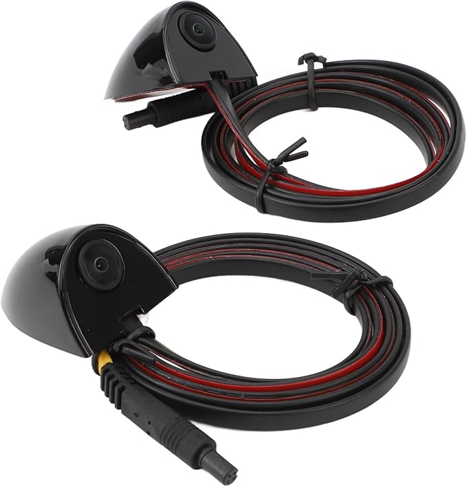 Car Blind Spot Camera Side View Backup Camera Kit Universal 12V NTSC IP67 80° Wide Angle Left Right Pair Output