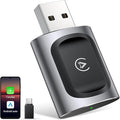 AuroraLink JC015 Wireless CarPlay & Android Auto Adapter - 2-in-1 Plug and Play Mini Dongle, Stable & No Delay Wireless USB Adapter for iPhone/Android Cars, with Dual-Band WiFi & Bluetooth 5.2