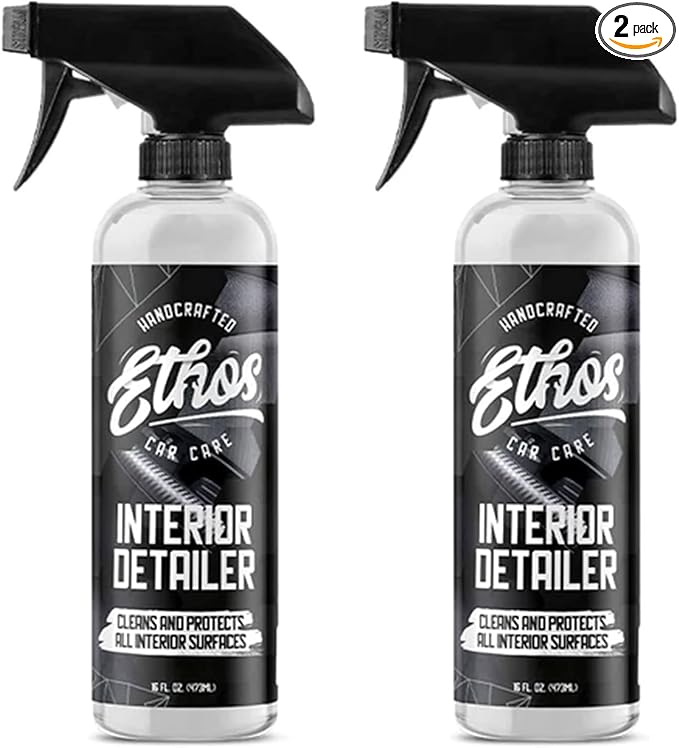 Ethos Interior Detailer Spray - Interior Car Cleaner Easily Cleans & Protects All Interior Surfaces | Non Greasy Satin Finish with UV Protection & Odor Neutralizing Agents