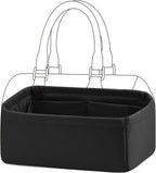 DGAZ Silk Purse Organizer Insert Fits LV Speedy 16/20/25/30/35/45 bags，Silky Smooth Bag Organizer，Luxury Handbag & Tote Shaper（Black，New nano 16）