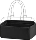 DGAZ Silk Purse Organizer Insert Fits LV Speedy 16/20/25/30/35/45 bags，Silky Smooth Bag Organizer，Luxury Handbag & Tote Shaper（Black，SP16）