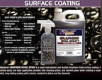 Gliptone Graphene Detail Spray, Super-Hydrophobic Graphene Oxide Coating, Extreme Gloss & Slick Finish, Durable Paint Protection, Spray & Wipe Application, Maintains Waxed or Coated Surfaces, 1 Gallon