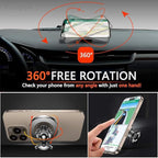 Romuto for MagSafe Car Mount【2800gf Strongest Magnetic】Magnetic Phone Holder for Car Dash【360° Adjustable】3 IN 1 Car Phone Holder Mount Magnetic Car Mount for iPhone 17 Pro Max Air 16 15 Magsafe Case