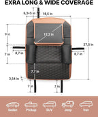 Owleys Car Seat Organizer Backseat Back Organizers & Storage Of Automotive Seatback Toy Organization For Kids Black Brown Tan 2 pc