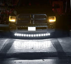 iJDMTOY 20pc Set Xenon White LED Front Bumper Valance Accent Running Light Kit/LED Air Dam Light Kit, Compatible with Dodge/Chevy/GMC HD, Ford Super Duty Trucks or Semi Trucks