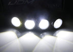 iJDMTOY 4pc Set Custom Retrofit Xenon White Front Grille Mesh Mount LED Lighting Kit Compatible with Trucks SUVs