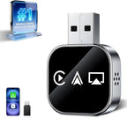 Wireless Carplay Mirror Link Adapter for Apple 3 in 1 Bluetooth Mirroring iOS Phone to Car Screen Adapter 2026 Wired to Wireless Portable USB Car Play Screen Connector for iPhone to Watch Movies