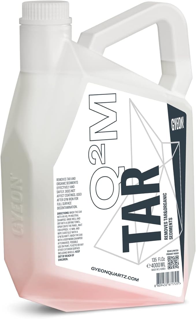 Gyeon Tar Remover for Cars Paint Trim Adhesive Sap Pine Automotive Rubber Residue Cleaner Professional Strength Safe on Coatings Degreaser Removes Road Tar Contaminants Quickly And Effectively