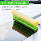 62" Car Wash Brush with Long Handle Chenille Microfiber Car Wash Mop Mitt, Wheel Brush, Windshield Window Squeegee, Car Duster Microfiber Towel, Gloves, Drill Brush, for Cleaning Cars RV Truck Boat