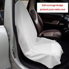 Car Towel Seat Cover, Performance Microfiber Washable Non Slip Vehicle Front Seat Covers, Sweatproof Automotive Interior Chair Protectors, Universal for SUV Automobile Truck (White)