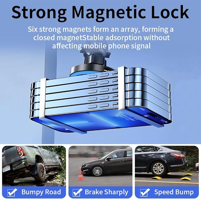 Car Magnetic Phone Mount for Hyundai Tucson 2022 2023 2024 and Hyundai Santa Cruz 2022-2024 Auto Accessories Best Cellphone Holder Fast 15W Wireless Charger Cell Phones Charging Screen Stand