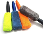 Car Brush Wheel, 27 * 5 * 3 Microfiber Wheel Tire Rim Brush Portable Car Washing Cleaner for Car Wash Accessories (Grey)