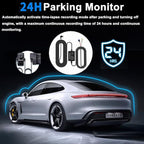 4 Channel Dash Cam Front and Rear Inside Back 360° FHD 2K Dash Camera for Cars, WiFi, GPS, G-Sensor, WDR 24/7 Parking Mode, 170° Wide Angle, Loop Recording, Night Vision, APP, with 64GB Card