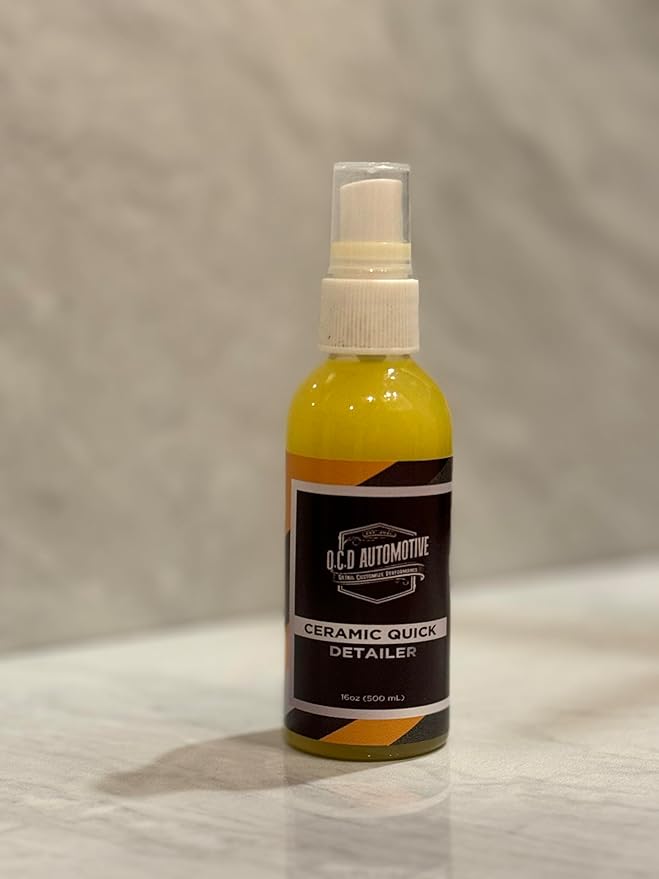 Ceramic Interior & Exterior Detail Spray | Safe For Vinyl Wrap, PPF, Powder Coat, & More (15% SiO2 concentrated formula) (Travel Size, 4, Fl Oz)