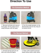 Dual Action Carpet & Bonnet Shampoo, Deodorizing, Carpet Extraction, 1 Gal