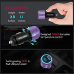 VELOGK Super Fast Type C Car Charger [73W Turbo], Fast Adaptive 55W 45W PPS/PD&QC3.0 USB C Car Adapter[Super Fast Charging 2.0]for Samsung S26/S25 Ultra/S24 Ultra/S23 Ultra/S22+/S21, iPad Pro(Purple)