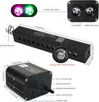 AKEPO 20W Twinkle Dual-Head Dual Color Fiber Optic Lights, Fiber Optic Colorful Meteor Light Kit Sound Activated APP/Remote Control for Car Starlights Headliner/Home 900pcs 9.8ft/3m Fiber Strands