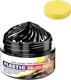 Tyre Nourish Cream, Tire Wax 100g with Sponge,Tire Polishing Paste, Restores Black Gloss, Wheel Cleaning Refurbish Wax, Polishing Paste for Cars Trucks, Restores Like-New Look (1pc)