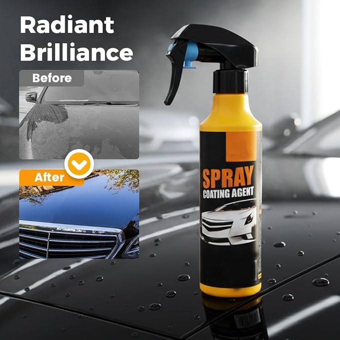 Nano Hydrophobic Ceramic Coating, 2026 New Car Coating Spray, Multi-Functional Paint Protection for Auto Detailing, Portable Car Coating Spray for Vehicle Shine, Ideal for Car Owners (1Pcs)
