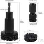 Wheel Hub Resurfacing Kit, Brake Hub Cleaning Tool with 10 Pads, Wheel Stud and Hub Cleaner Fits Power Drill or 1/2" Impact Driven Wrenches, Quick Rust Removal for Lug Studs and Rotors (Plastic Black)