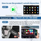 CarlinKit CarPlay Dongle only for Car with Android Head Unit System 4.4.2+,New Upgrade Version,Built-in APK App,Support Wired/Wireless CarPlay,Wired/Wireless Android Auto,Online Upgrade etc.