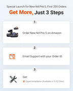 Vantrue New N4 Pro S 4K 3 Channel Dash Cam, Triple STARVIS 2 Dash Camera for Cars, 4K+1080P+2.5K Front and Rear Inside, HDR IR Night Vision, 24/7 Buffered Parking Mode, GPS, Wi-Fi, Support 1TB (RC18)
