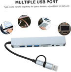 Uonlytech USB Hub Type Dock Expander for Laptops Compact USB Splitter High-Speed Data and Play Compatibility The Go