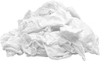 Premium New White Cotton Knit T-Shirt Rags (5 lbs. Bag of Rags) - Lint-Free, Soft & Absorbent Cleaning Cloths for Auto, Paint, Garage, Staining & Polishing