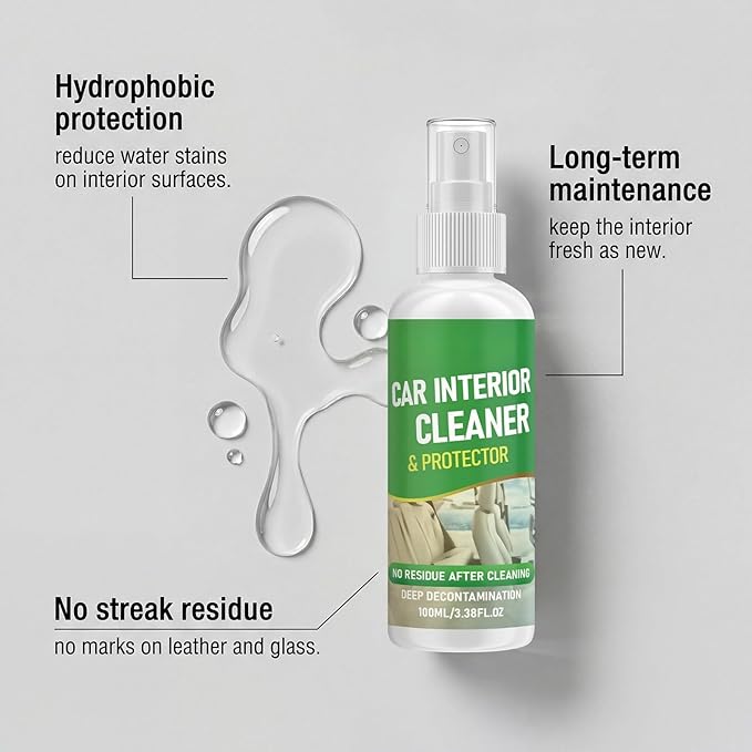 Car Interior Cleaner, Easy to Use, Gentle On Interior, Preserves Original Texture(1pcs)