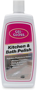 Gel-Gloss Home Kitchen & Bath Polish | Carnauba Cleaner Wax Formulation | Removes Water Spots, Light Scratches & Stains | Restores Color & Shine | Carnauba Wax Protective Coating, 16 oz.