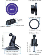 [True Upgraded Military-Grade] Phone Holder for Magsafe Car Mount 360° Rotating Vacuum Suction Dashboard, 2800gf Strongest Magnetic Windshield Phone Mount for iPhone 17 Pro Max 16 15 14, Indigo Blue