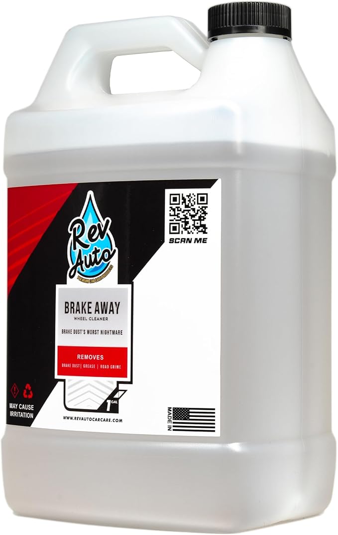 Rev Auto Wheel and Tire Cleaner (1 Gal) - Professional Car Wheel Cleaner That Removes Brake Dust and Tire Browning | Car Tire Cleaner and Rim Cleaner For Car That is Best Used With Wheel Cleaner Brush