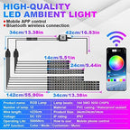 12pcs Motorcycle LED Underglow Kits,16 Million Colors A PP Control RGB Motorcycle LED Lights Sync to Music Waterproof DC12V.
