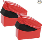 2PCS Tire Dressing Applicator, Car Tire Applicator Dressing Shine Sponge, Reusable Tire Dressing Applicator Pads with Lid, Wheel Applicator Foam for Car Detailing Cleaning (Red)