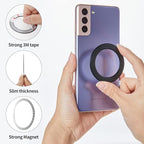Sinjimoru for MagSafe Sticker, Magnetic Ring for Phone Case, Adaptor for MagSafe, 1000g Magnet Strength, Wireless Charging, M-Ring Plate White