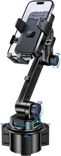 Cup Phone Mount for Car, Cup Holder,Universal Cup Phone Cradle Holder with Long and Adjustable Neck, Fits iPhone/Samsung/Motorola/Google/LG/TCL & 4.0-7.0 Inch Smartphones