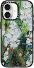 CASETiFY Impact iPhone 17 Case [Slim/Compatible with Magsafe / 8.2 ft. 4X Military Grade Drop Protection] - Wild Squill Flowers - Clear Black